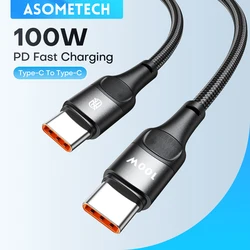 100W USB C To Type C Cable PD Fast Charging Charger Cable Data Cord Cable  For Macbook Huawei Xiaomi POCO Samsung USB-C Cable 3M