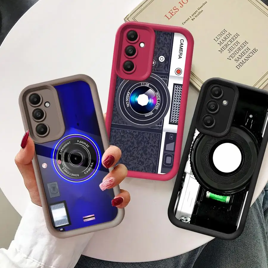 Retre Camera Phone Case for Vivo Y51 Y30 Y27 Y67 Y50 Y36 Y35 Y21 2021 Y30i Y22 Y21A Y20i Y20S Y16 Y15S Y03 Y12S Y02 Cover