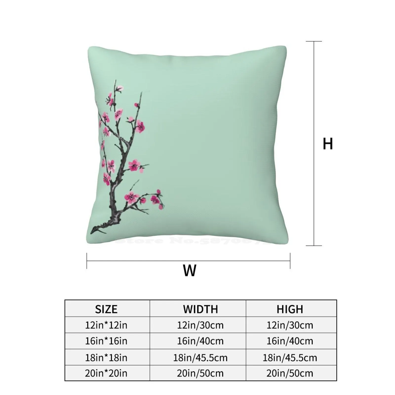 Arizona Green Tea-Cherry Blossom Funny Cute Decor Square Pillowcase Iced Tea Sadboys Arizona Tears Aesthetic Ginseng Yung Lean