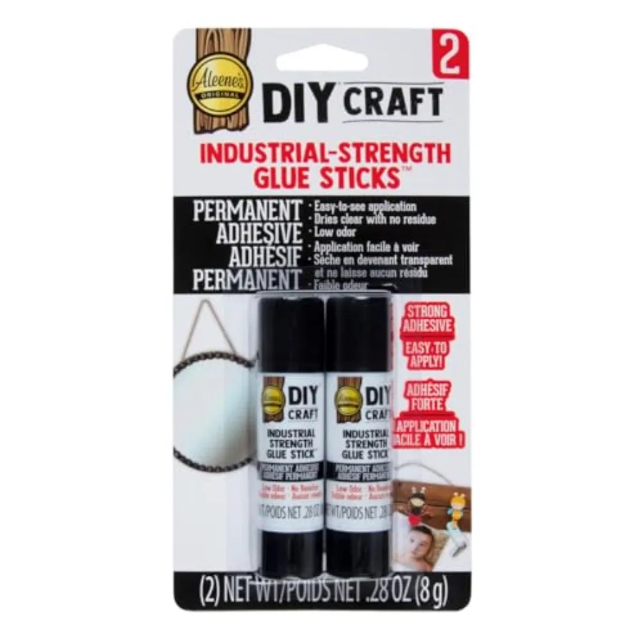 

DIY Craft Industrial-Strength Glue Sticks, Permanent Bond for Easy Repair, 2 Pack