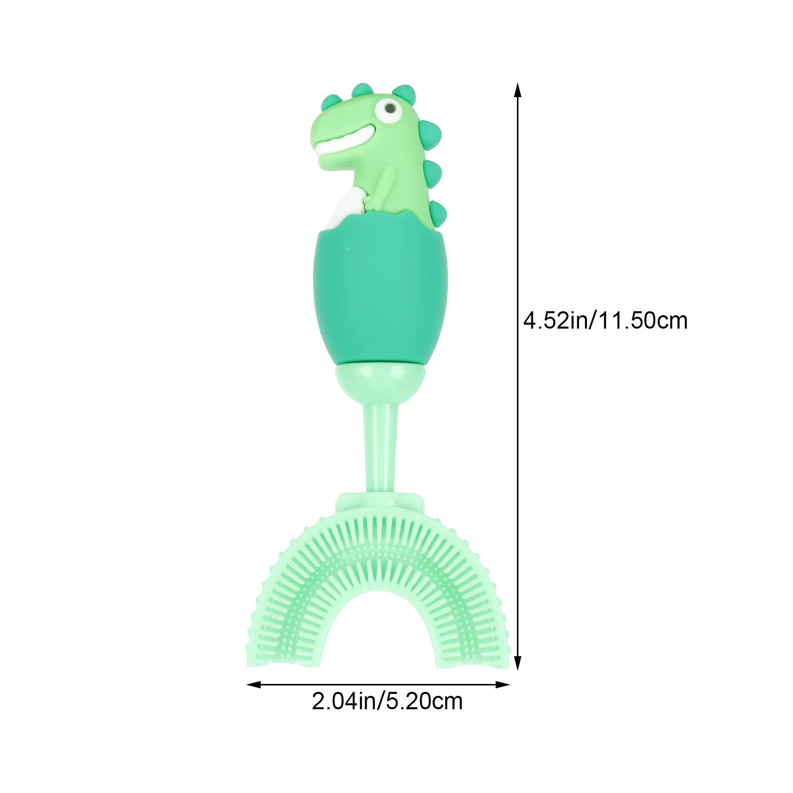 Cepillo de dientes Manual en forma de U para niños, cepillos de dientes para niños pequeños, Gel de sílice, dinosaurio, encantador infantil