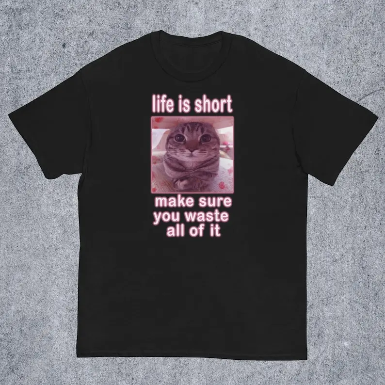 Funny Cat Meme T-shirt, Cats Dank Memes Tee, Freaky Unhinged Tshirt, Silly Cats Tee, Inappropriate T Shirt, Goofy-Ahh tees