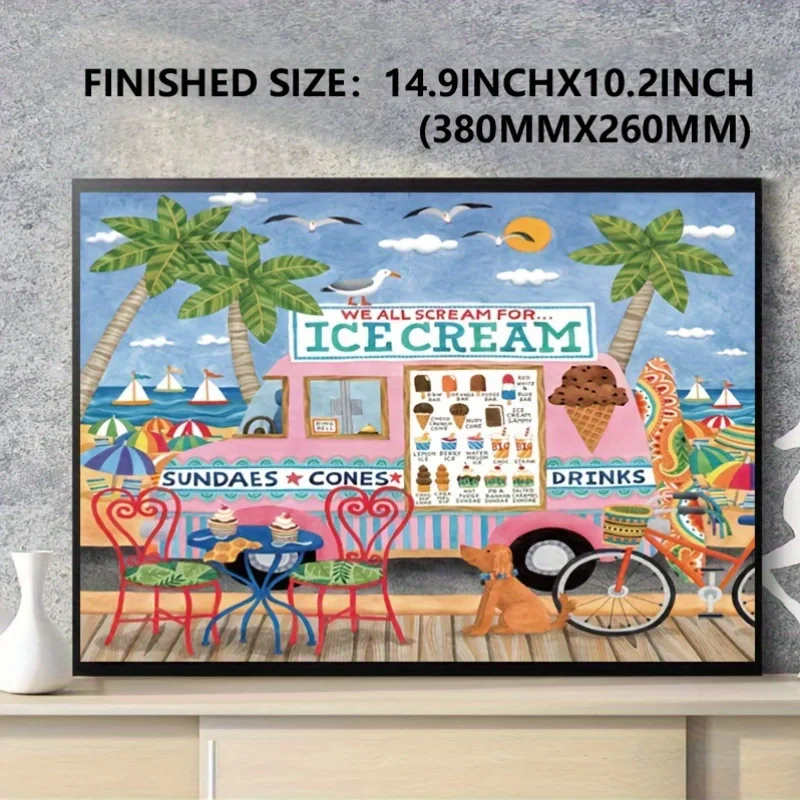 ​ Mini taille Puzzle 1000 pièces, goût de coin de rue, 38x26cm, papier vibrant, décoration murale de cuisine, décoration culturelle de la maison