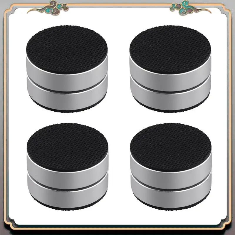 A46M-4Pcs سبائك الألومنيوم امتصاص الصدمات القدم ترصيع، نظام الصوت منصات القدم، 3 نقاط الصلب الكرة دعم مكبر للصوت قاعدة قدم
