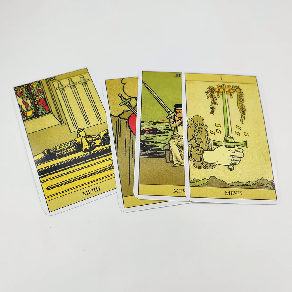 2023 New Russian Instructions Rider Tarot 78 Cards Includes Manual Booklet in Russian Tarot Cards for Beginners