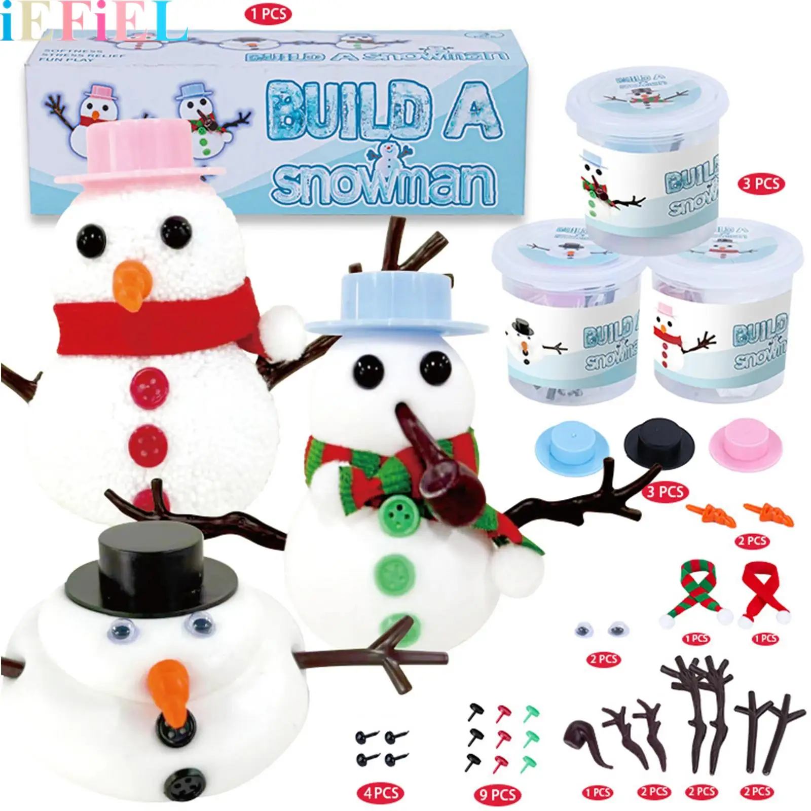 

Snowman Crafts for Kids DIY Snowman Kit Modeling Clay Snowman DIY Kit Christmas Stocking Stuffers Christmas Crafts Xmas Gift