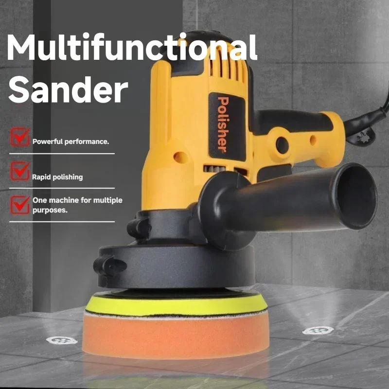 Máquina de encerado de belleza para coche, último modelo, pulido automotriz, reparación de arañazos, pequeña máquina pulidora plana eléctrica, enchufe europeo