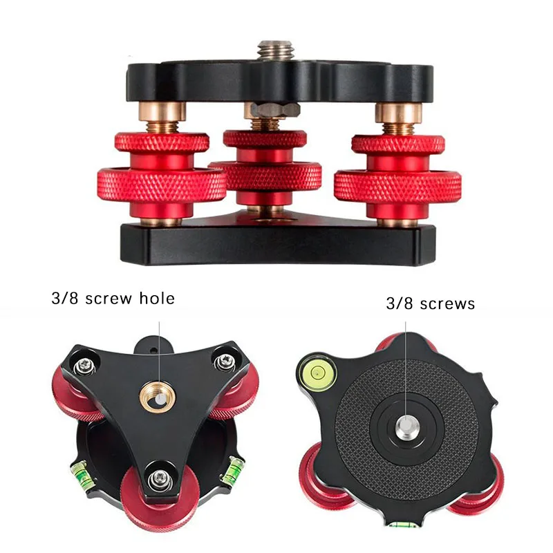 Professional Camera Horizontal Fine Adjustment Easy And Convenient Outdoor Smooth Adjustment Aluminum Alloy Tripod Gimbal Base