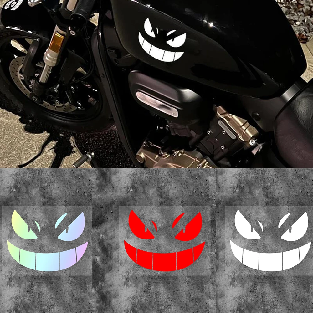 Accesorios Para Moto Reflective Eye Stickers Safety Warning Motorcycle Body Helmet Windshield for Or Car Truck Fuel Tank Caps