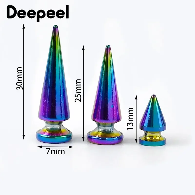 5/10Pcs Deepeel Metal Punk Rivet Cone Studs Spikes Screws Bag Shoes Clothes Decorative Nails DIY Leather Handcraft Accessories