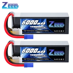 1/2pcs Zeee 6S 6000mAh FPV Drone Battery 22.2V 100C Lipo Battery with EC5 Plug for RC Car Buggy Helicopter Robots RC Model Parts