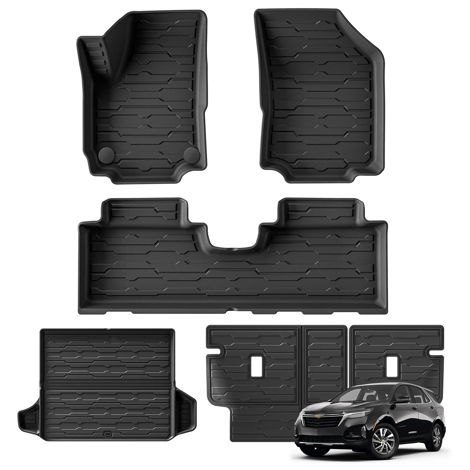 

For Chevrolet Equinox 2017-2023 Car Trunk Mat TPE Foot Mats All Weather Anti-Slip Rear Trunk Pad Cargo Liner Anti Dirty Pads