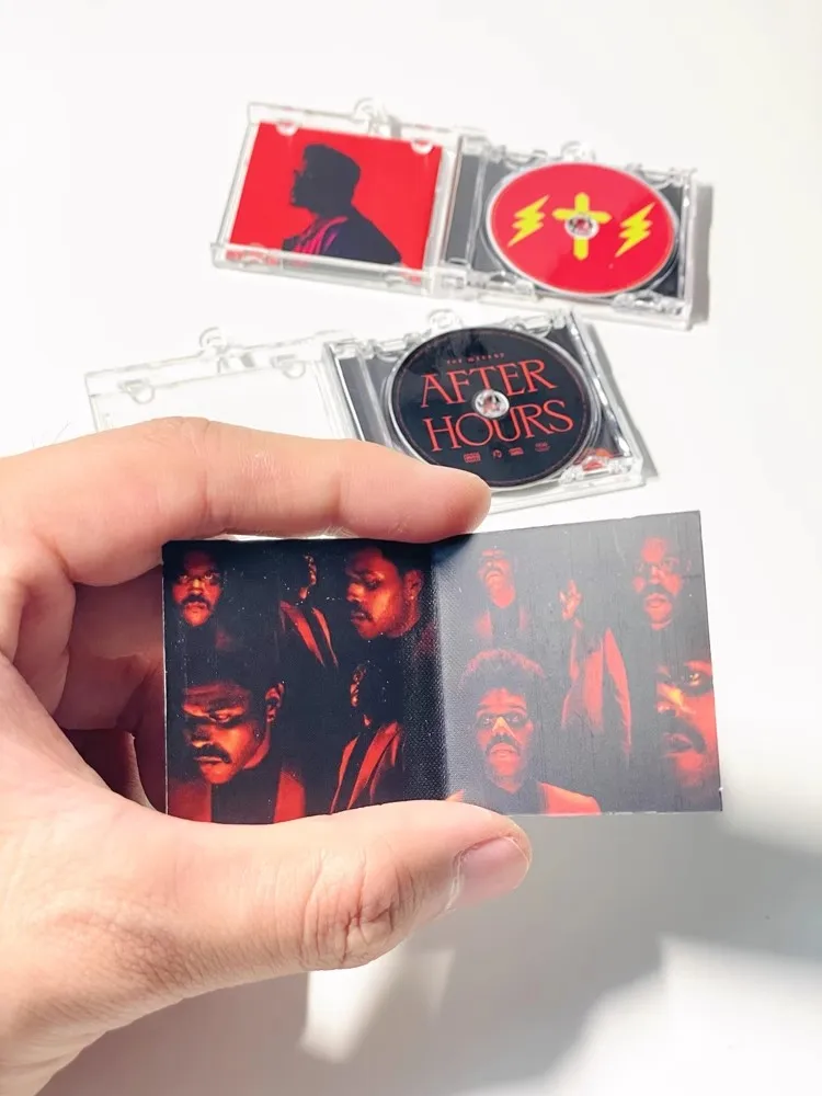 Rap The Weeknd MINI Music CD NFC Keychain My Dear Melancholy Album Acrylic Pendant Cosplay Keyring Play Songs DIY Necklace Gift