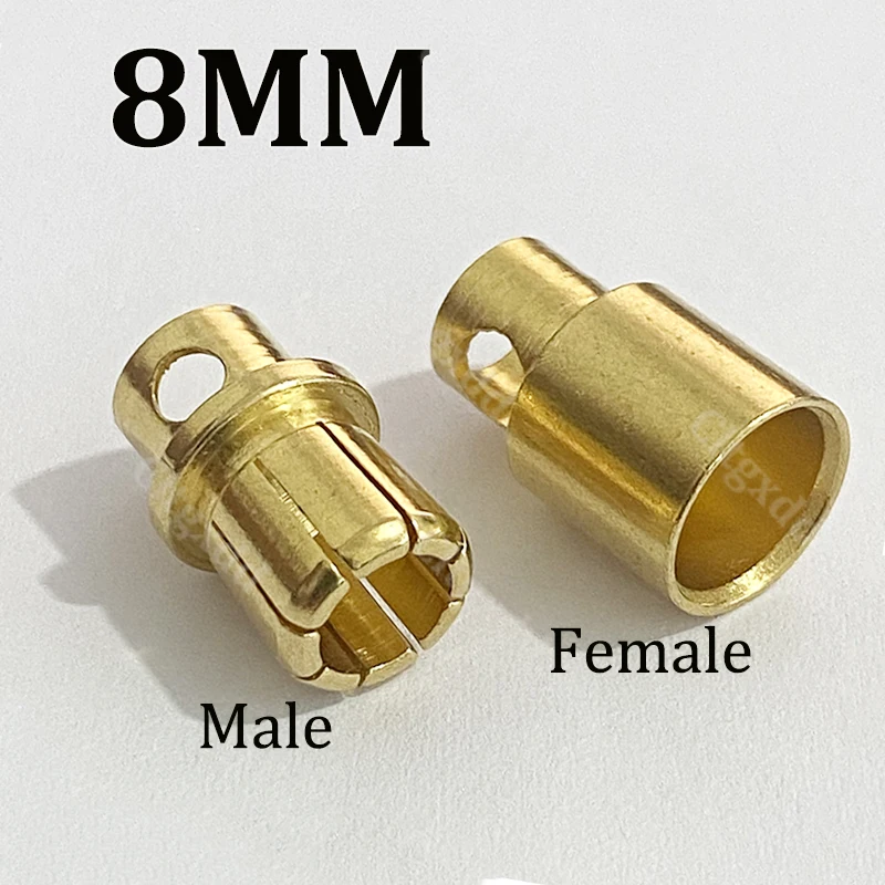 8mm Gold-plated Bullet Head High Current Banana Motor Electrically Adjustable High Current Male And Female Connector FOR RC Lipo