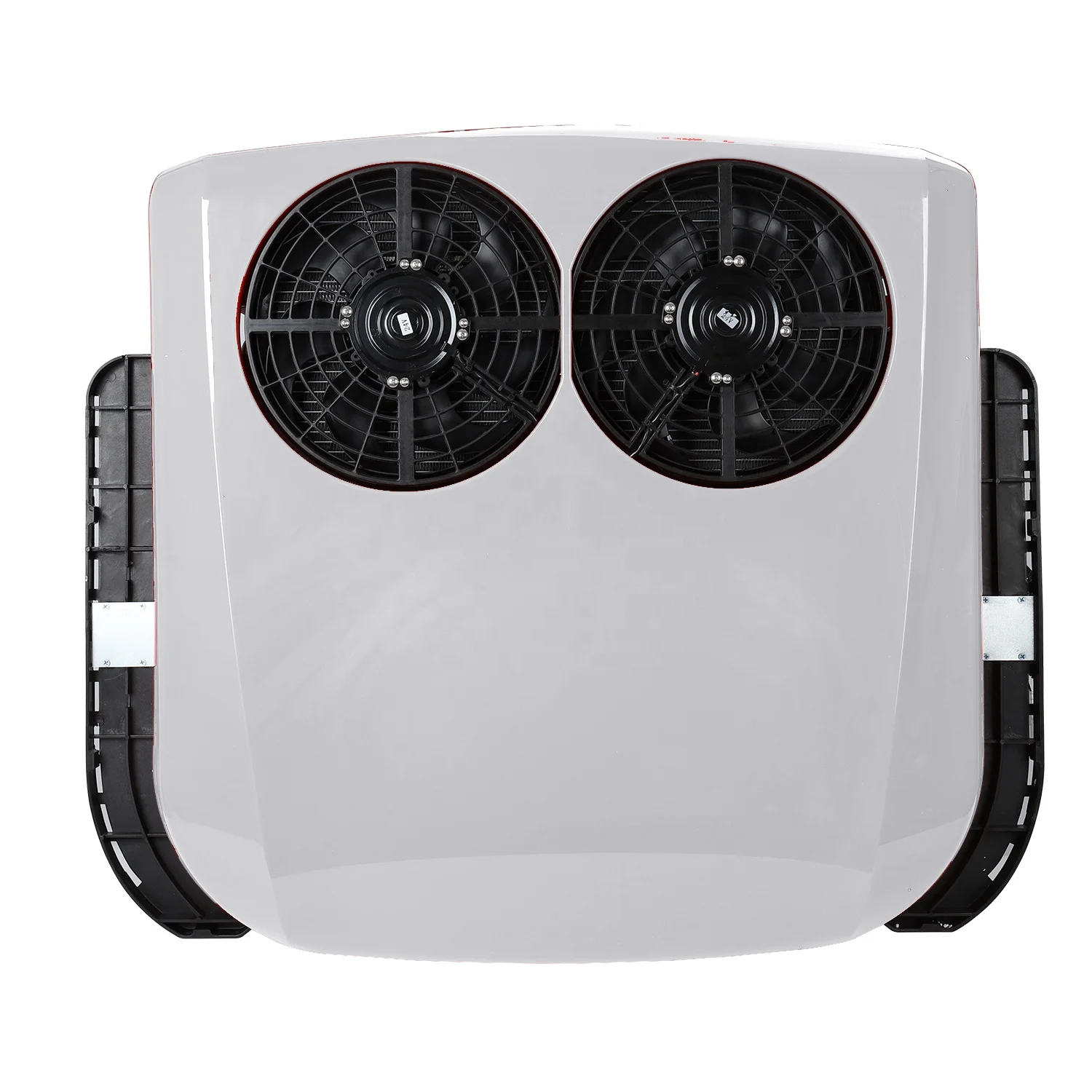High-power Double Fans Comfortable White Red 12v 24v Parking Roof air Conditioner for Vehicles Truck Car RV