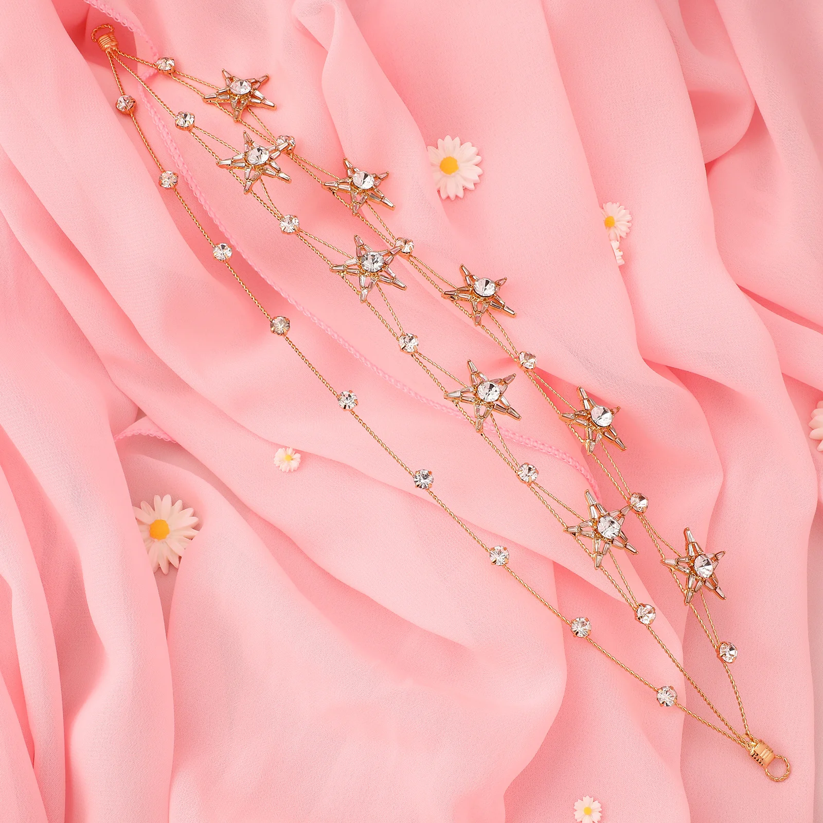 

Головной убор с короной и звездами, свадебная тиара, свадебный аксессуар для волос, головной убор со стразами и звездами для невесты, женская модная корона для волос