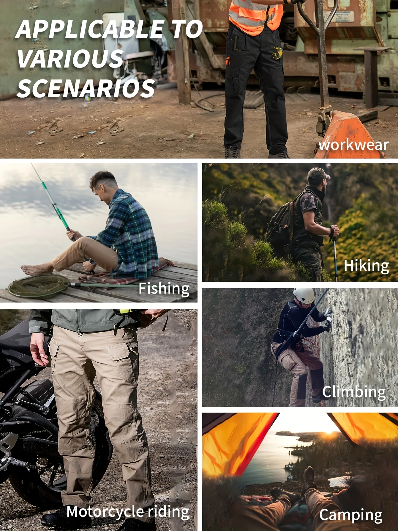 6XL Plus Size Men's Tactical Cargo Pants Outdoor Casual Sports Hiking Fishing Waterproof Multi-pocket Trousers