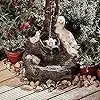 Duck Statue With Solar LED Lights Cute Animal Garden Ornament With Solar Power Vivid And Cute