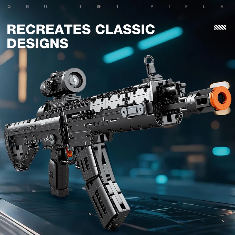 IN STOCK Technical Ww2 Military 1:1 191 Rifle Building Blocks Assembling Gun Bricks Model Toys for Children Birthday Gift Set