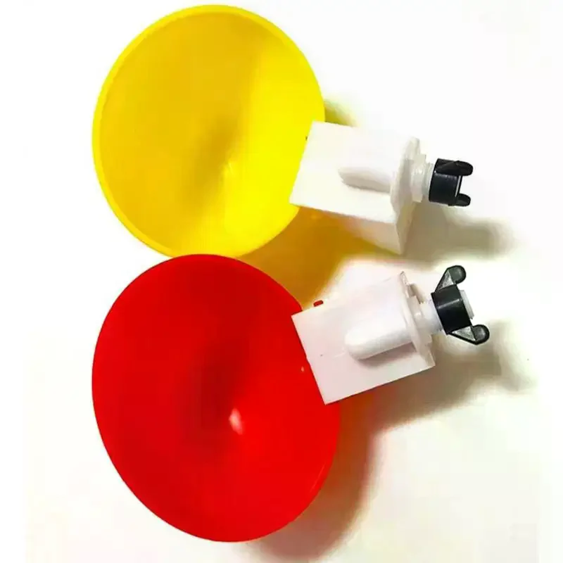 Chicken Drinking Cup Automatic Poultry Drinking Bowl Chicken Waterer Cups Duck Machine Hanging Drinking Bowls Water 5PCS