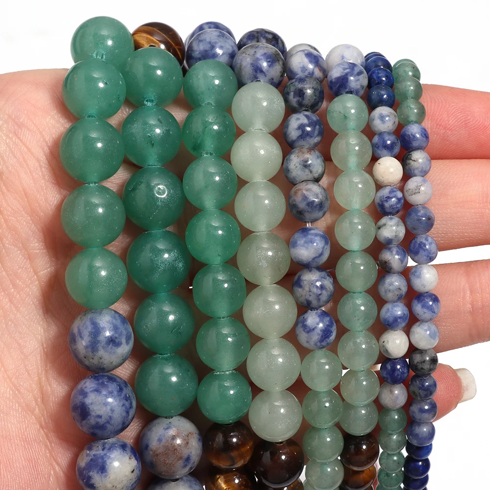 1 حبلا أنواع متعددة مختلطة الخرز الحجر الطبيعي سبعة شقرا الخرز الجولة فضفاض خزر عازل DIY بها بنفسك صنع المجوهرات اكسسوارات #6