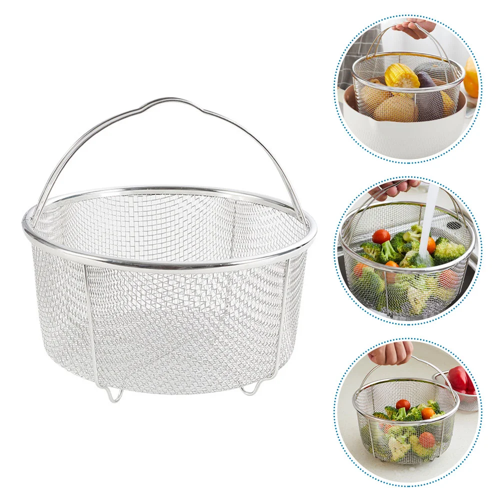 

Multifunctional Frying Basket Mesh Drain Food Air Fryer Colander Strainer Mini Chip French Fries