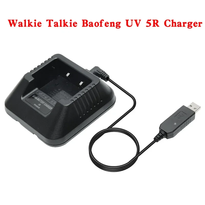 Original USB Adapter for UV-5R Pofung Two Way Radio UV5R Walkie Talkie Baofeng UV 5R Li-ion Battery Charger Accessory