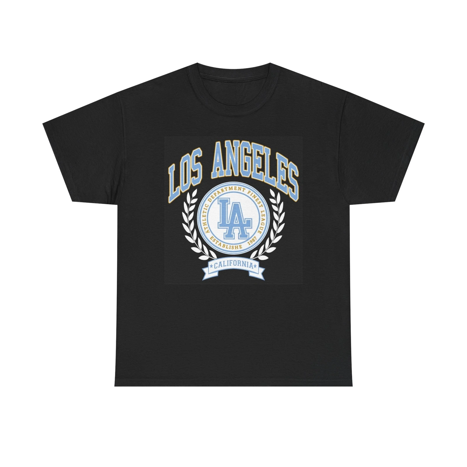 

Los Angeles Graphic T Shirt LA California Retro Unisex Heavy Cotton Tee