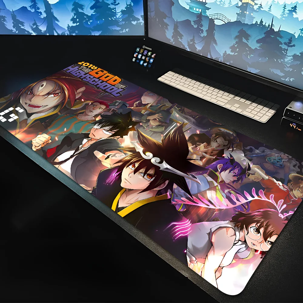 T-The Gods Of Anime High School Mousepad Grande Gaming Mouse Pad LockEdge Engrossado Teclado de Computador Mesa Tapete