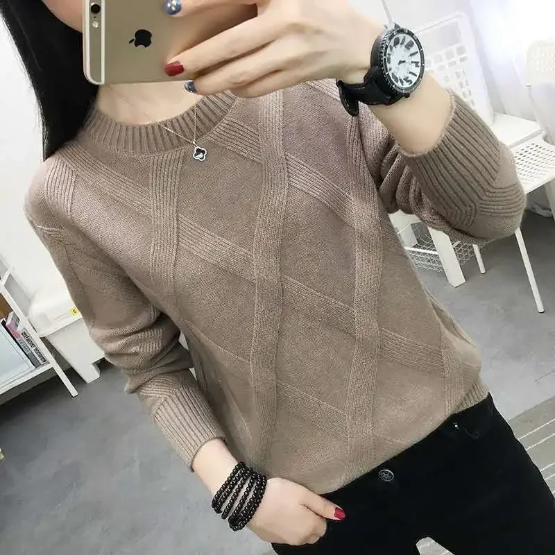 2023 Nieuwe Lente Herfst Trui Dames Twist Pullover Losse Luie Dieptepunt Dikke Truien Bovenkleding Trekken Femme S-3XL