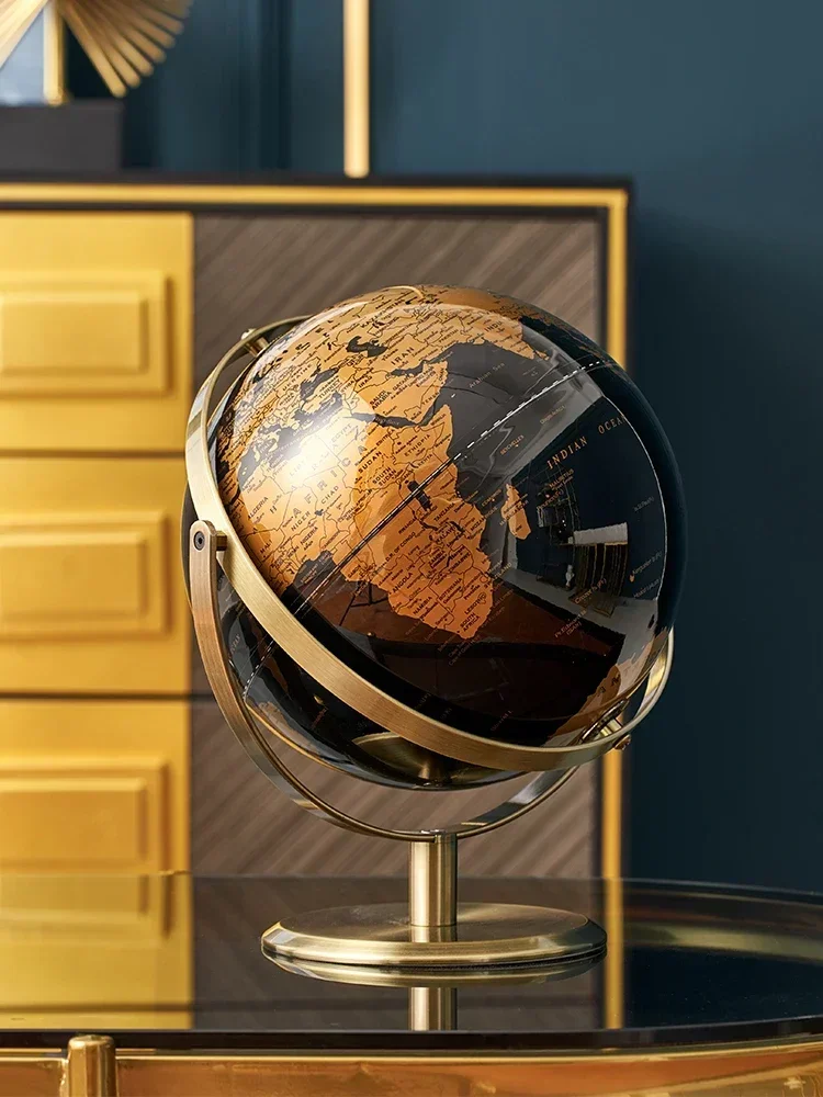 Light luxury globe office desktop ornament modern living room home decoration high-end