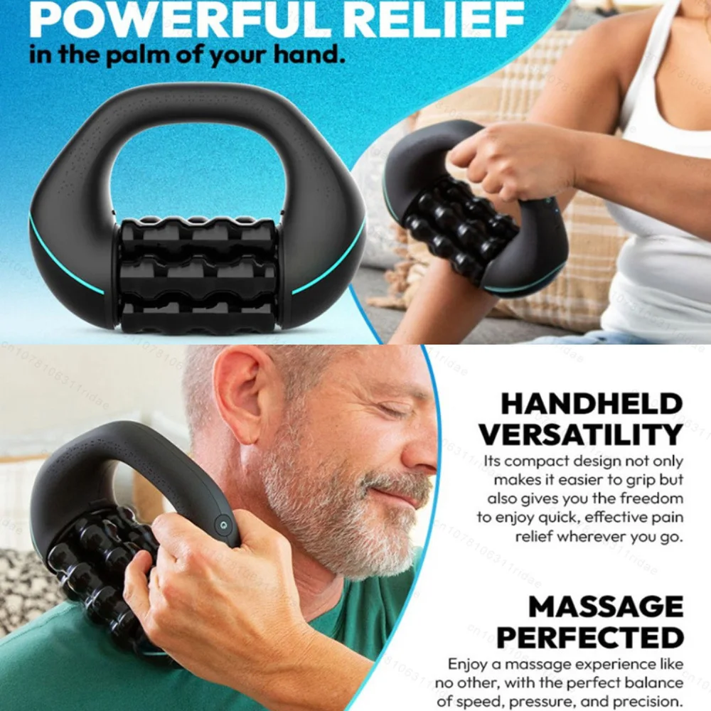 Powerful Massage Roller Deep Tissue Muscle Restoration Body Relief Vibration Massage 3-Speed Rolling Percussion Massager