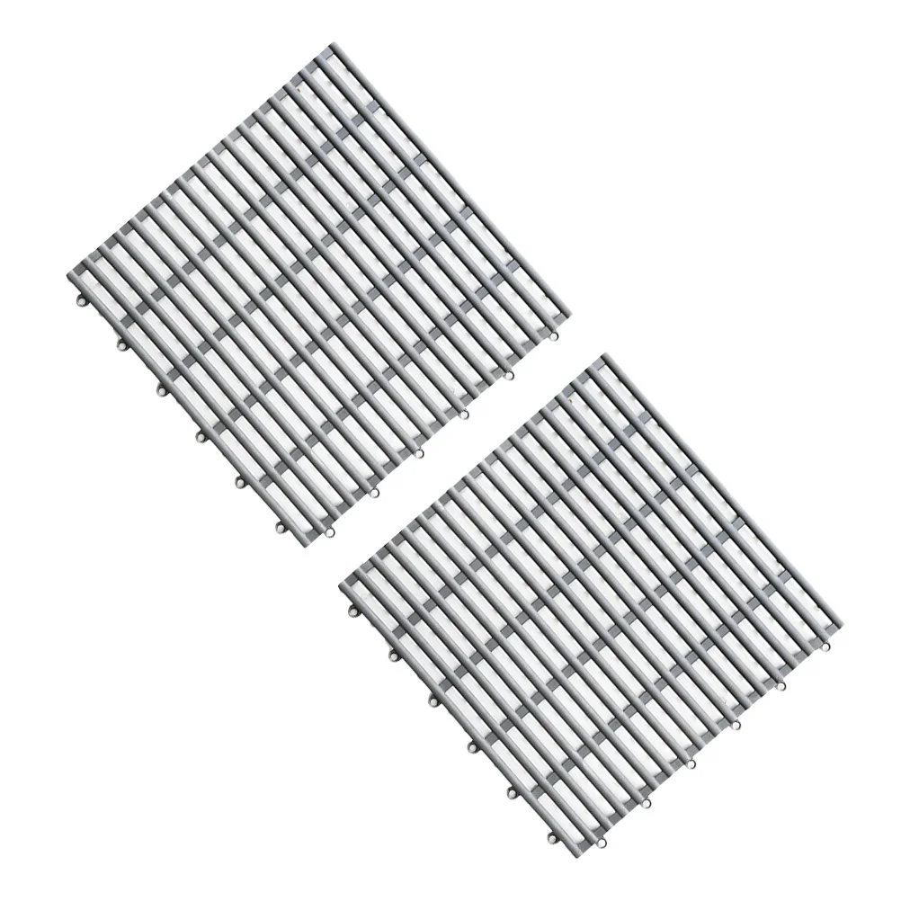 

2Pcs Bathroom Anti-Slip Floor Mat Cuttable Rubber Splicing Shower Mat Drainage Water-Resistant Bath Pad Foot Pad for Home