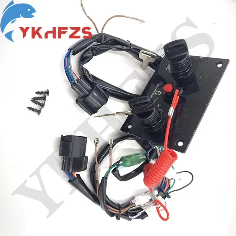 For SUZUKI 37100-96J14 Outboard Dual  Ignition Key Switch Panel Assembly Kit
