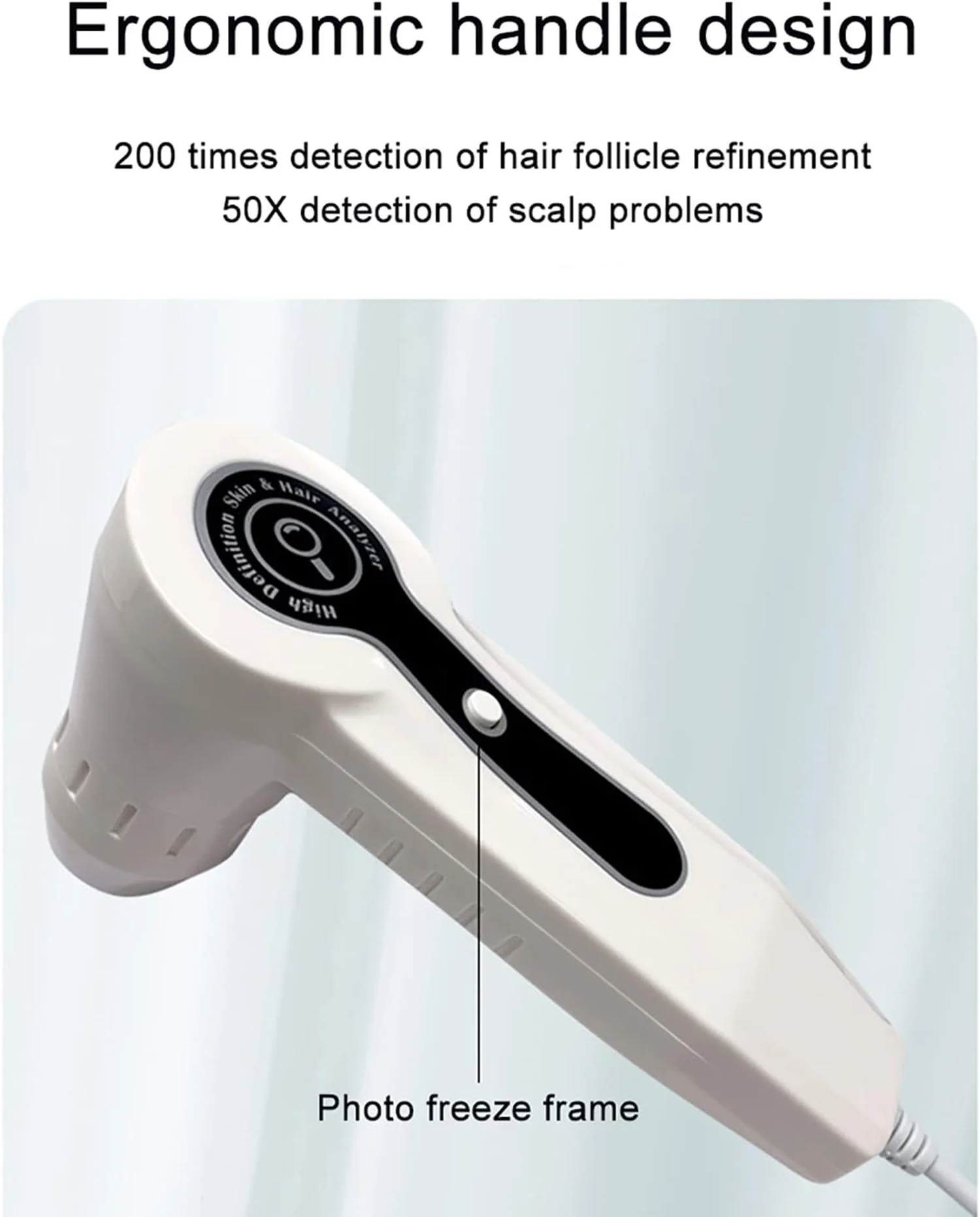 LCD Skin Follicle Microscope Scalp Detector HD Screen Equipped with 50X 200X Lens Suitable for Beauty Salon Centers