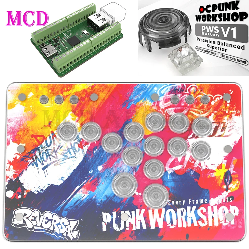 Punk Workshop Mini HitBox SOCD Fighting Stick Controller
