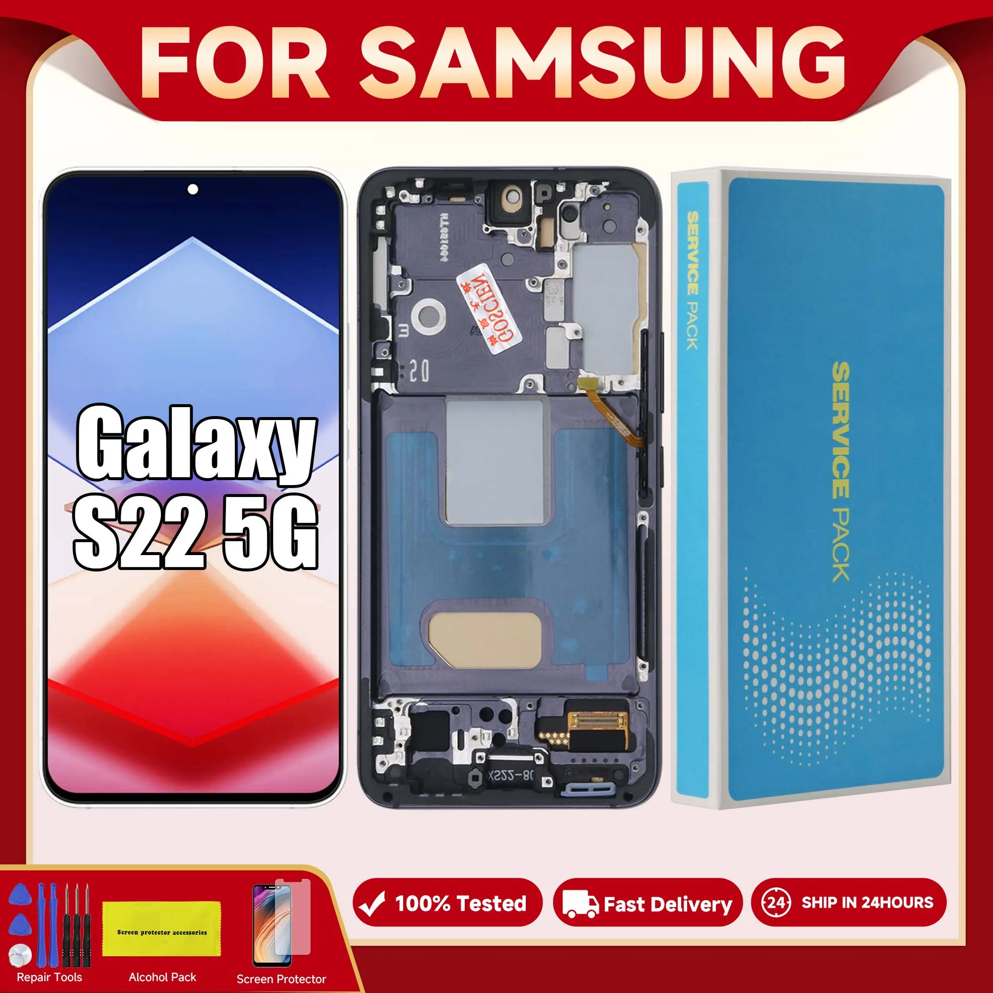 tft-s22-for-samsung-tested-for-s22-5g-s901b-s901u-s901w-s901n-s901e-lcd-display-touch-screen-digitizer-assembly-replacement