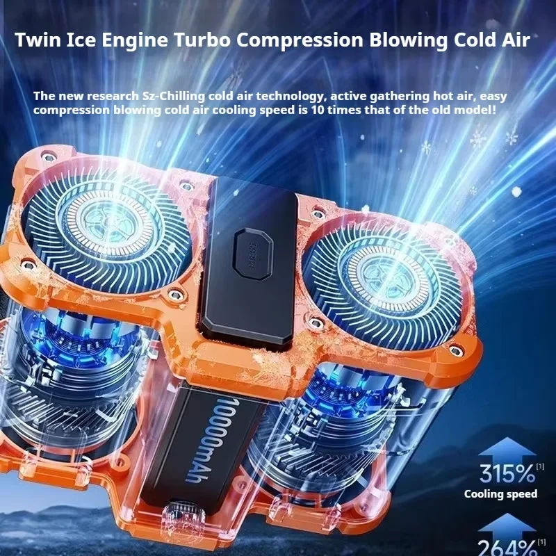 2024 New Portable Waist Fan Dual Air Outlet Detachable Battery Clip On High-temperature Outdoor Exercise Gift