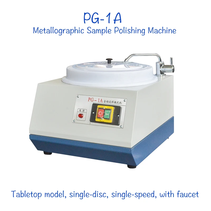 JBONG Single-Disc Automatic Stainless Steel Grinding Polishing Machine Water Faucet Constant Speed Desktop PG-1A Metallographic