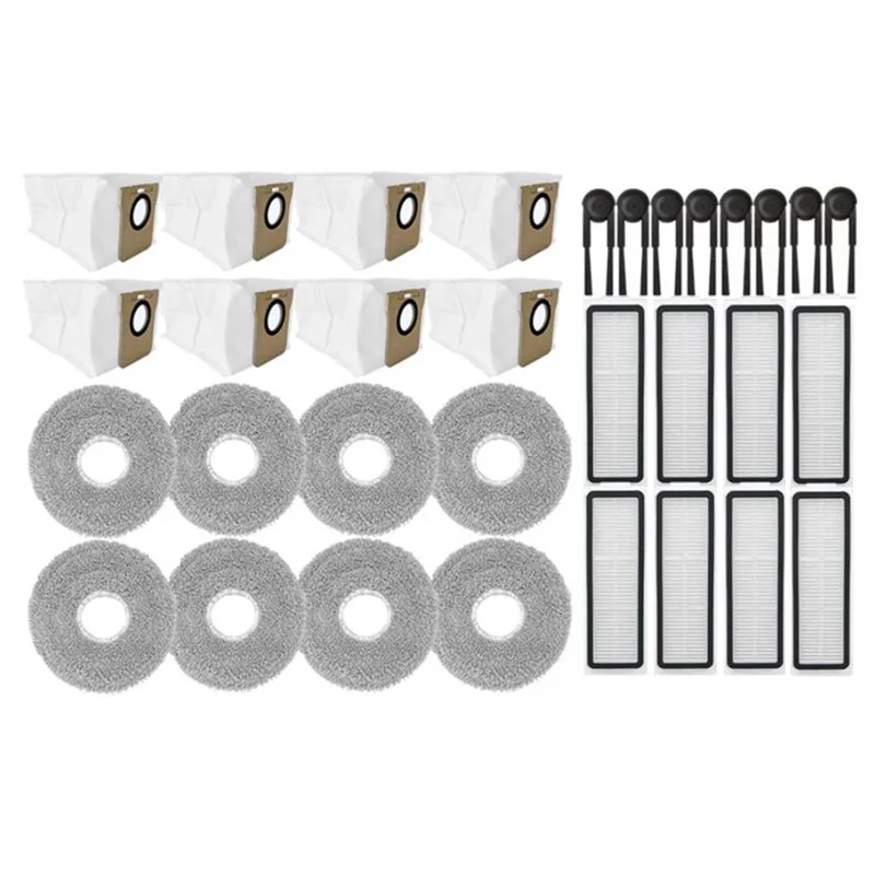 

【ADORN】Комплект из 32 сменных аксессуаров для пылесоса Xiaomi Mijia M40S/OV31CN — боковая щетка, HEPA-фильтр, тряпка для влажной уборки, мешок для сбора пыли в комплекте