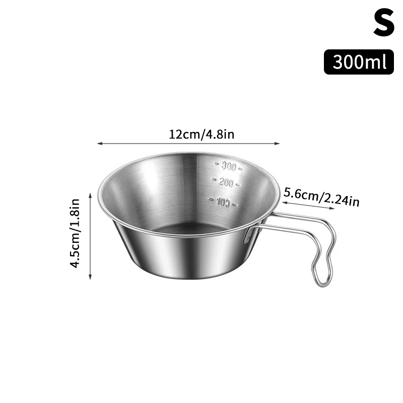 300/500ml sierra copo de aço inoxidável ao ar livre sierra xícara de café piquenique talheres portátil churrasco caminhadas acampamento xícara de chá