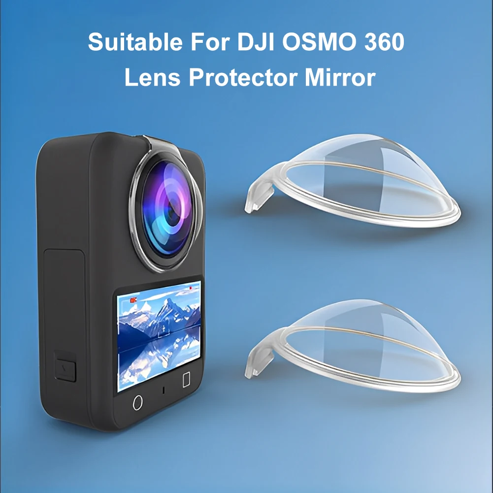 1/2Pair Lens Optical Glass Protector Lens Cap Dust Cover For DJI Osmo 360 Action Camera Lens Guard Wear Resist Plastic Lens Cap