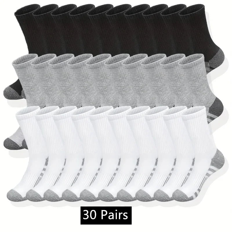 10/20/30 Pairs الرجال الكلاسيكية طاقم الجوارب للجنسين جوارب رياضية للرجال تشغيل كرة السلة المضادة للانزلاق في الهواء الطلق تنفس الرجال الجوارب