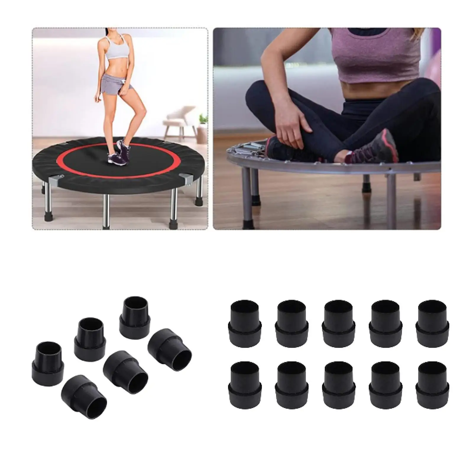 

Подушечки для ножек батута, бесшумные, нескользящие, амортизирующие, черные, простая установка, чехлы для труб для кровати, сменные защитные накладки на пол