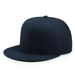 Dropshipping Bill Snapback Cap Blank Adjustable Flat Bill Adjustable Plain Tone Baseball Cap