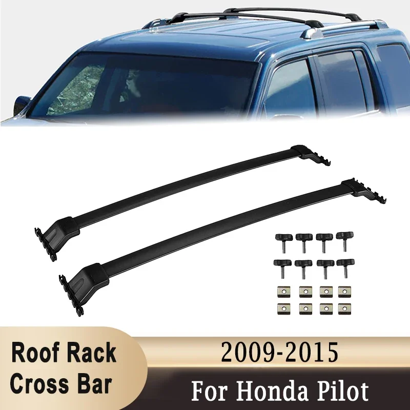 Roof Rack Cross Bars for Honda Pilot 2009-2015 Aluminium Alloy SUV Luggage Carrier Kayaks Bike Canoes Rooftop Holder 45KG Load