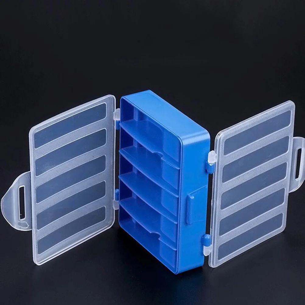

2Pcs Fishing Hook Storage Case ABS Plastic Double Sided Transparent Lid Hook Organizer Fishing Accessories Tackle
