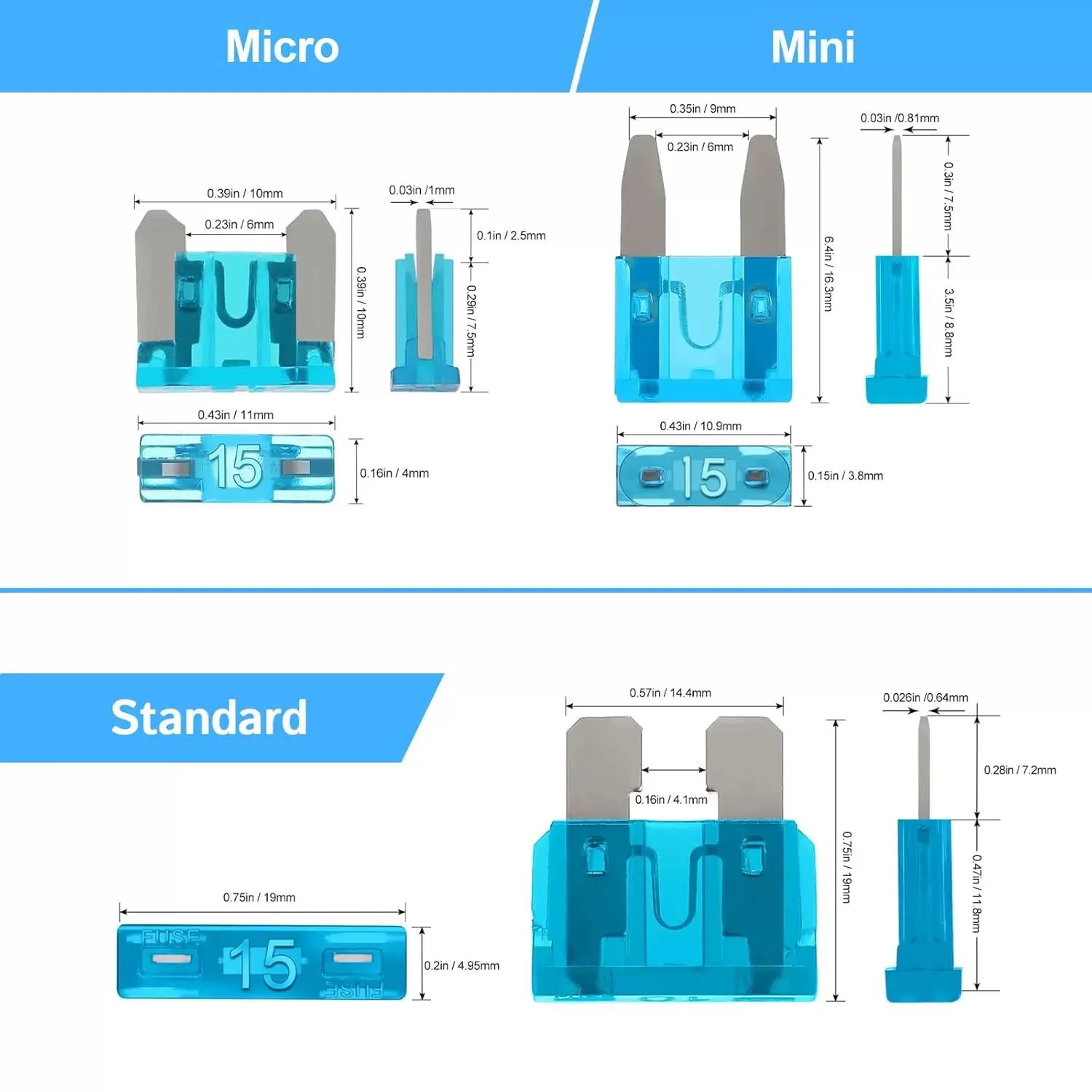 300 STKS Nieuwe Auto Zekeringkast Set Kleine Zekering Medium Zekeringplaat Mini Zink Zekeringplaat