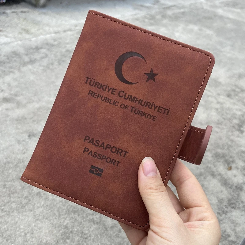 Türkiye Passport Cover Travel Wallet Pu Covers for Passports Turkey Passport Holder Multi Card Slots Passeport Wallet