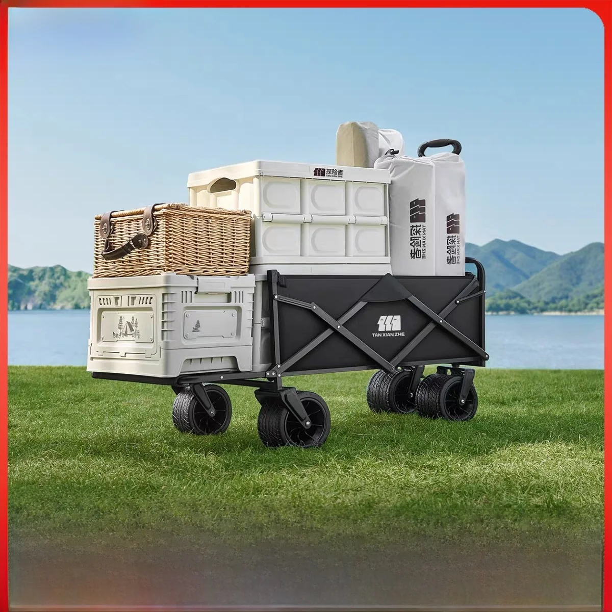 large-size-camping-wagon-foldable-hand-pulled-picnic-vehicle-travel-outdoor-leisure-furniture-suitable-for-children-camping-gear